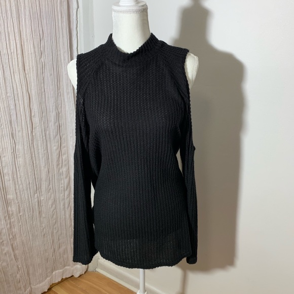 Decree Sweaters - Decree cold shoulder sweater Black  plus size 2X